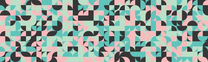 Seamless geometric mosaic pattern with clean shapes. Perfect for abstract backgrounds, modern poster artwork, or trendy textile prints. vector
