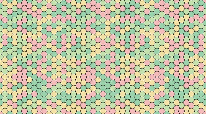 dotted pattern with colorful geometric circles. Perfect for textile, seamless wallpapers, and trendy abstract backgrounds for modern design.