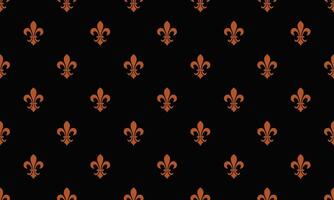 Flourish classic for lilly sparse. Tile of repetition lily. Repeating nostalgic as foliage stencil. vector