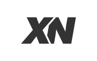 XN Techno Editable Font Logo For Corporate Branding. Bold, Futuristic Design With Unique Typographic Ideas. Minimal Custom Type And Dynamic Letter vector