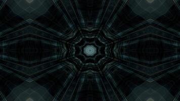 Abstract kaleidoscopic pattern with dark tones and intricate designs. video