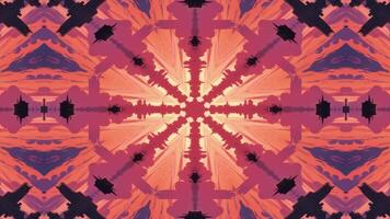 Abstract kaleidoscopic design with vibrant colors and cloud-like shapes. video