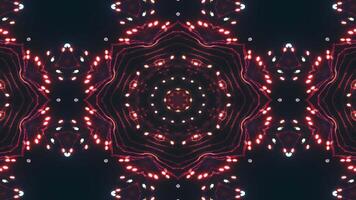 A symmetrical, abstract design featuring vibrant colors and intricate patterns. video