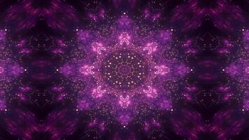 A vibrant, symmetrical digital design featuring swirling patterns and sparkling lights. video