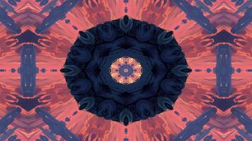 A kaleidoscopic design featuring a large moon surrounded by abstract floral patterns. video