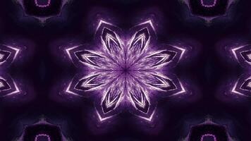 A symmetrical, abstract design featuring swirling purple and white patterns. video