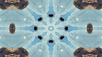 Abstract symmetrical design with soft colors and intricate patterns. video