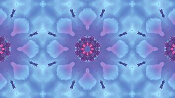 A vibrant, symmetrical digital design featuring neon colors and geometric patterns. video