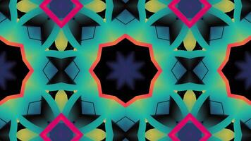 Abstract geometric pattern with vibrant colors, creating a visually striking design. video