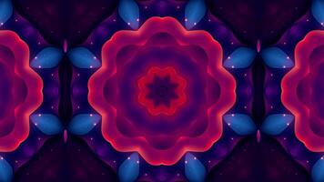 un' vibrante, simmetrico stella modello nel vivido colori la creazione di un' ipnotizzante visivo effetto. video