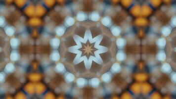 A symmetrical, abstract design featuring textures and patterns in earthy tones. video