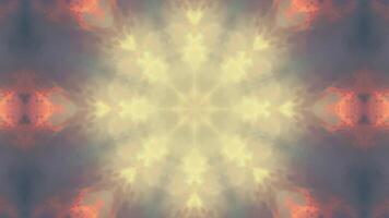A soft, abstract kaleidoscope design featuring a central glowing pattern. video