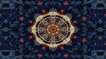 A symmetrical design featuring tiger stripes and vibrant colors, creating an artistic pattern. video