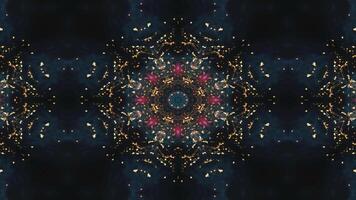A vibrant kaleidoscope of fireworks, creating a mesmerizing symmetrical pattern. video