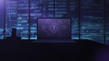 Secure data illustrations against a portable computer video