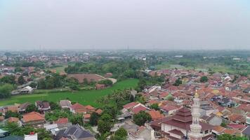 A view of a town from the top of a building video