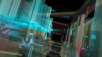 Abstract Geometric Crystal Shapes Digital Rendering video