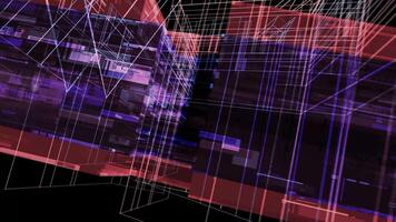 4K Abstract Technology Blocks Background 3D Rendering video