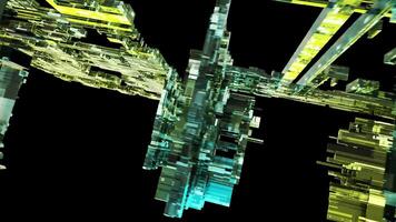 4K Abstract Technology Blocks Background 3D Rendering video
