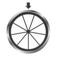 fortune wheel gold template with white empty s vector