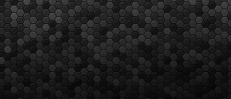 Dark hexagon metal background abstract vector