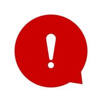 Exclamation mark. Red warn sign. Caution or attention icon. vector