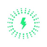 Battery charge Dynamic Thunderbolt Power Flash Logo vector