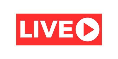 Live broadcast button icon vector