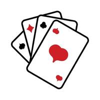 Card layout of four suits vector