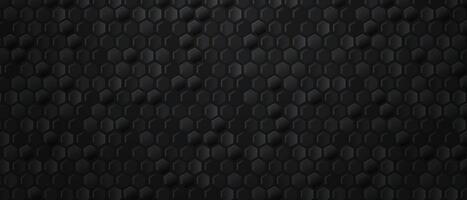 Dark hexagon metal background abstract vector