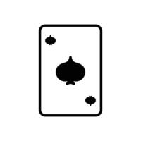 Black spade card. Element of gambling luck in poker vector