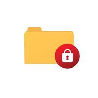 Web document with lock. Information protection vector