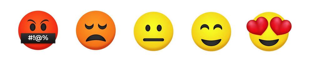 Line face feedback customer satisfaction scale. Emoji happy and sad faces rating. vector