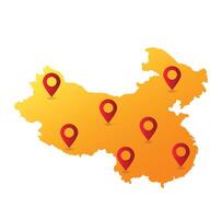 China map pin location illustration vector