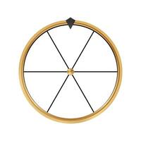 fortune wheel gold template with white empty segments vector