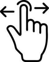 A hand pointing to a finger with arrows vector