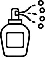 A bottle of perfume with bubbles coming out of it vector