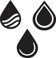 Water drop icon set illustration vector
