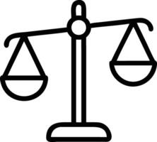 A scale of justice icon on a white background vector