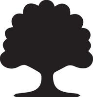A black silhouette of a tree on a white background vector