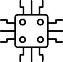 A black and white image of a circuit board vector
