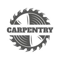 Carpentry label isolated on white background vector