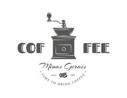 Coffee label isolated on white background vector
