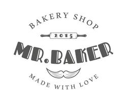 Bakery label isolated on white background vector