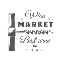 Wine label isolated on white background vector
