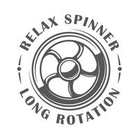 Spinner label isolated on white background vector