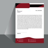 A modern letterhead design template on colorful background. vector