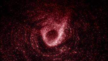 Red swirl particle loop effect video