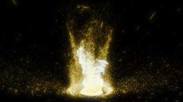 Gold swirl particle loop effect video
