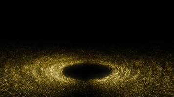 Gold swirl particle loop effect video